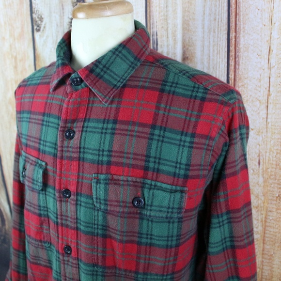 LL Bean Medium Fleece Lined Flannel Shirt Jacket - Picture 3 of 7
